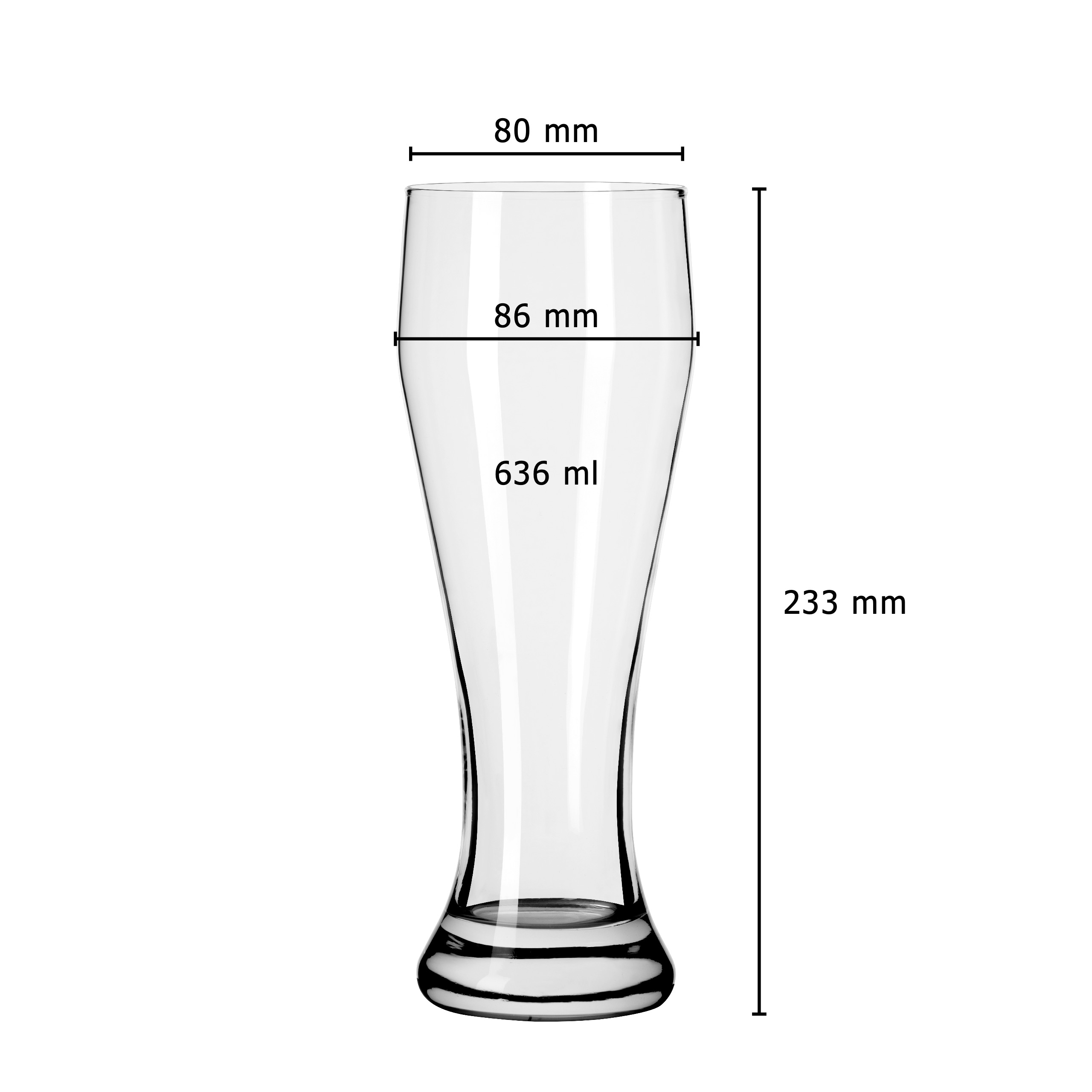 Weizenbierglas 6er-Set "Jannik"