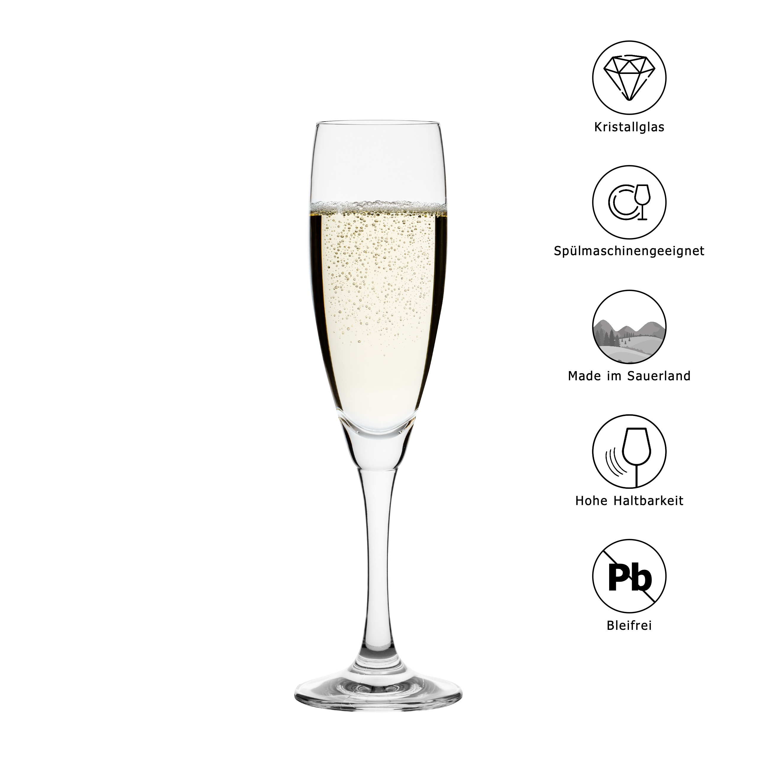 Sektglas 6er-Set "Tina"